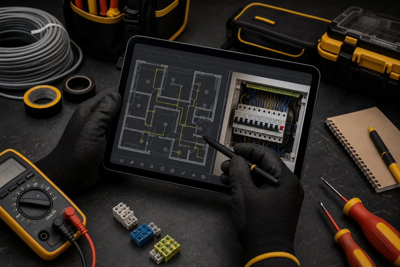 Illustrative domestic electrical work